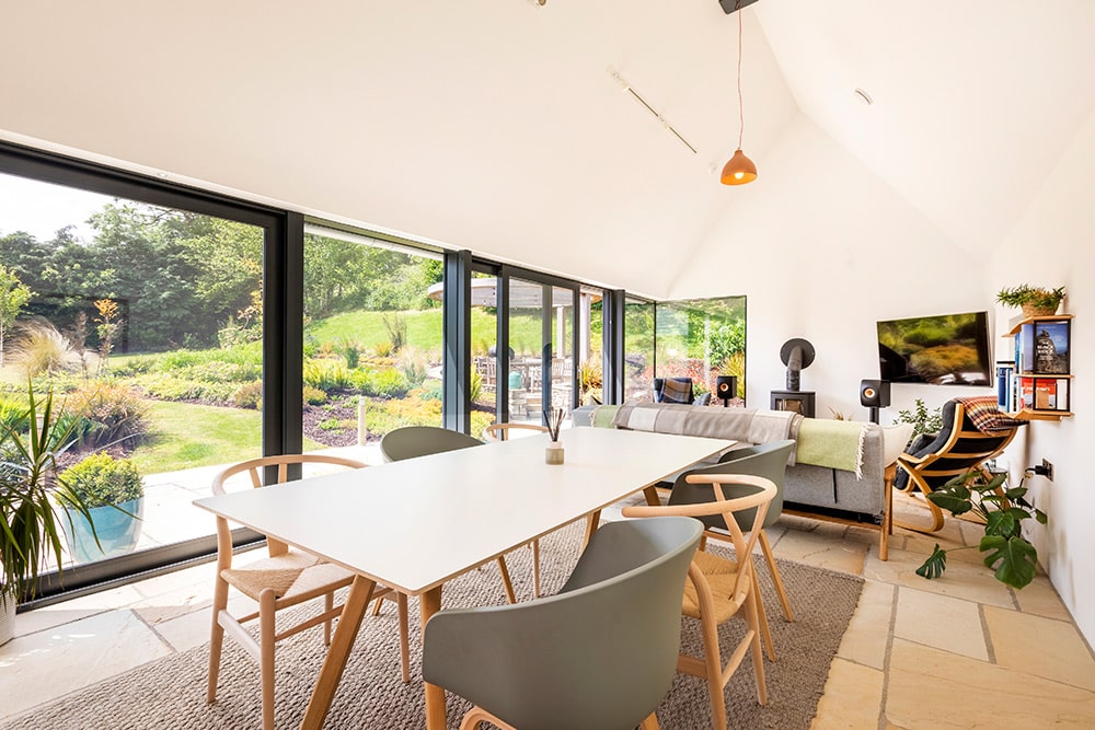 against open plan