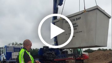 Wastewater Treatment Tank being offloaded