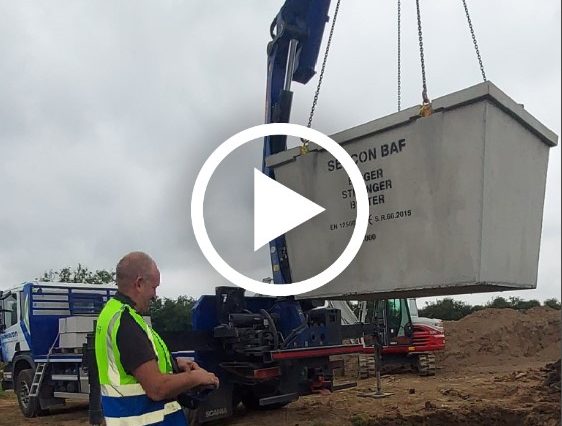 Wastewater Treatment Tank being offloaded