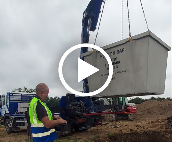 Wastewater Treatment Tank being offloaded